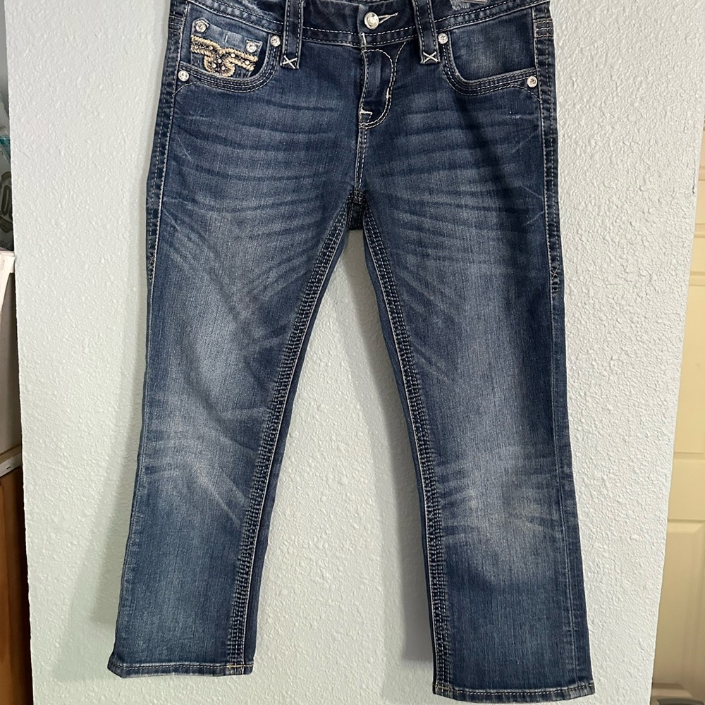 Rock Revival Women's Capris Blue Jeans 27 waist